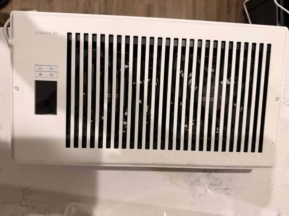 AC Infinity AIRTAP T6 Register Booster Fan 6” x 12” - White